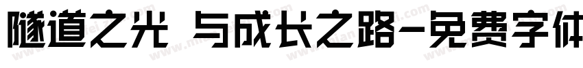 隧道之光 与成长之路字体转换